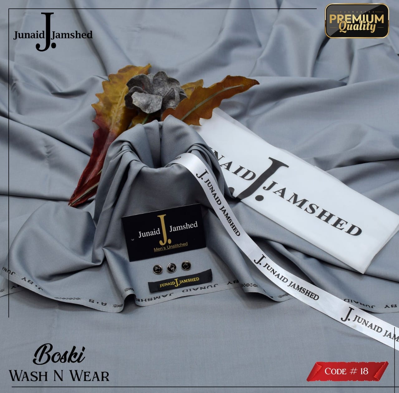 J. By Junaid Jamshed Boski Wash&Wear Unstitched Vol 16