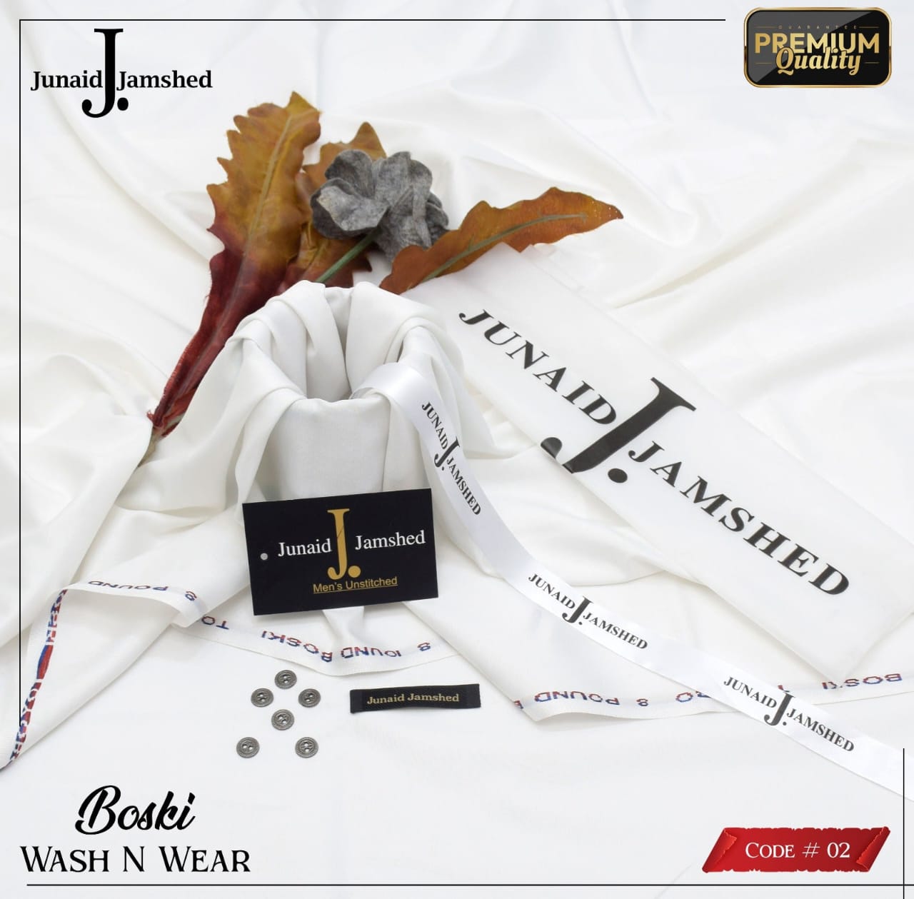 J. By Junaid Jamshed Boski Wash&Wear Unstitched Vol 16