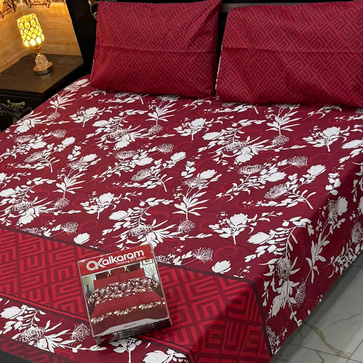 King Size Cotton 3PC Bedsheet