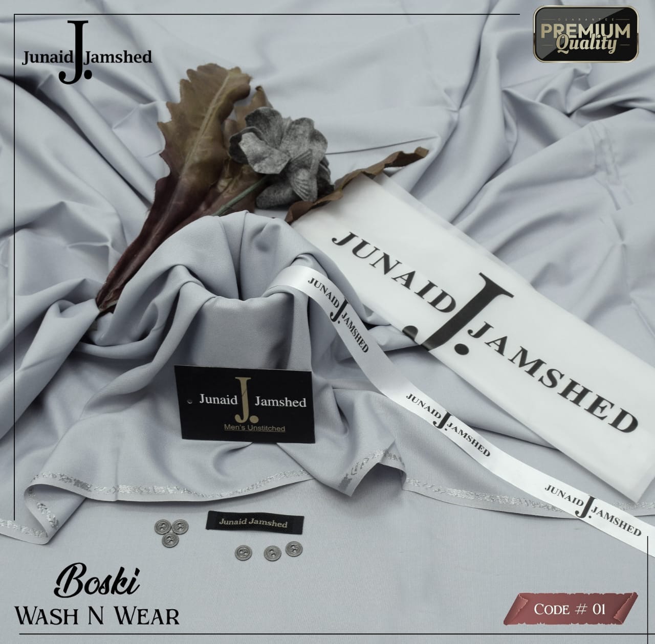 J. By Junaid Jamshed Boski Wash&Wear Unstitched Vol 16